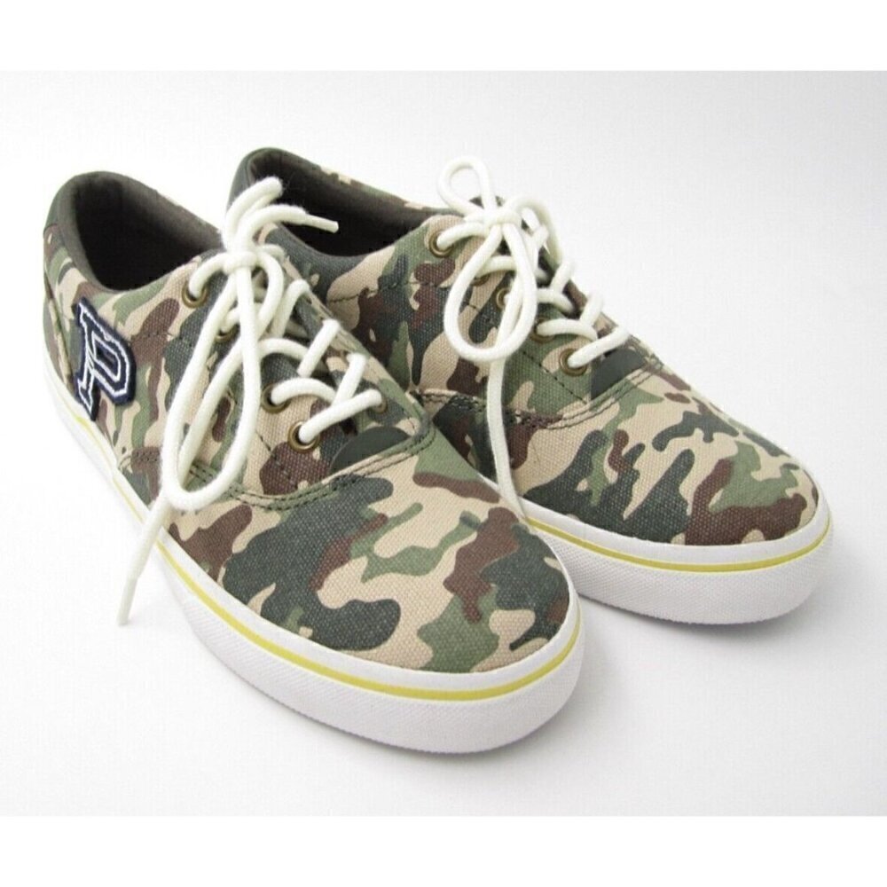 Boy's New Polo Ralph Lauren Camo Tennis Shoe Sz 4US (S118)